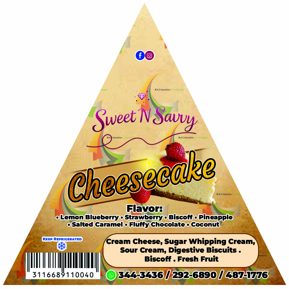 Sweet N Savry Triangle Design Sample